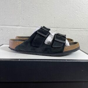 Birkenstock Arizona Black Suede Slide Sandals Slip On Women's 39 EU/8 US Wide
